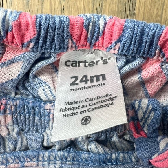 Carter's Sleeveless Blue & White Arrow Top Size 24 Months - Picture 6 of 8